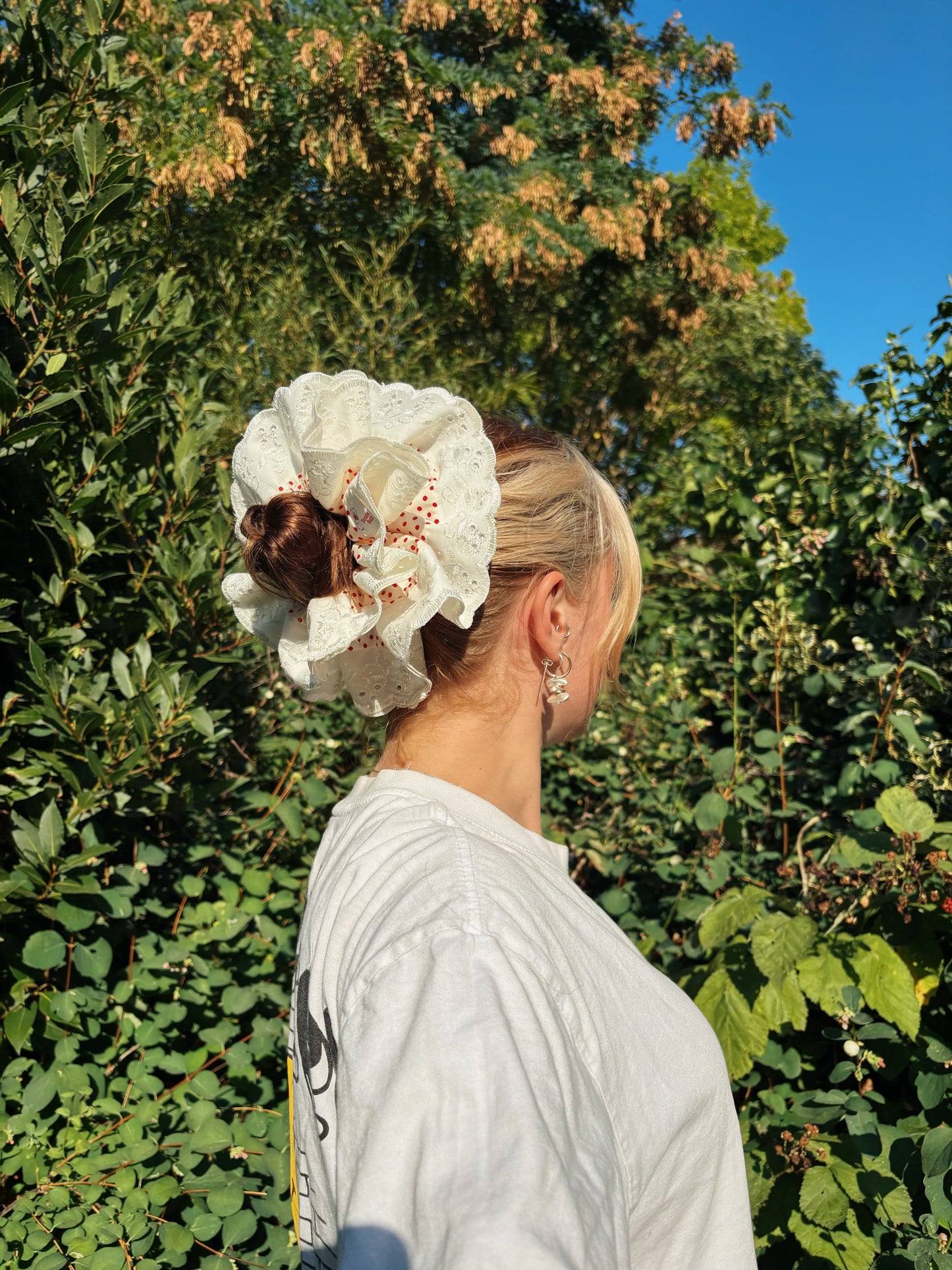 The Polka Dot cream and red Doodle Buzz