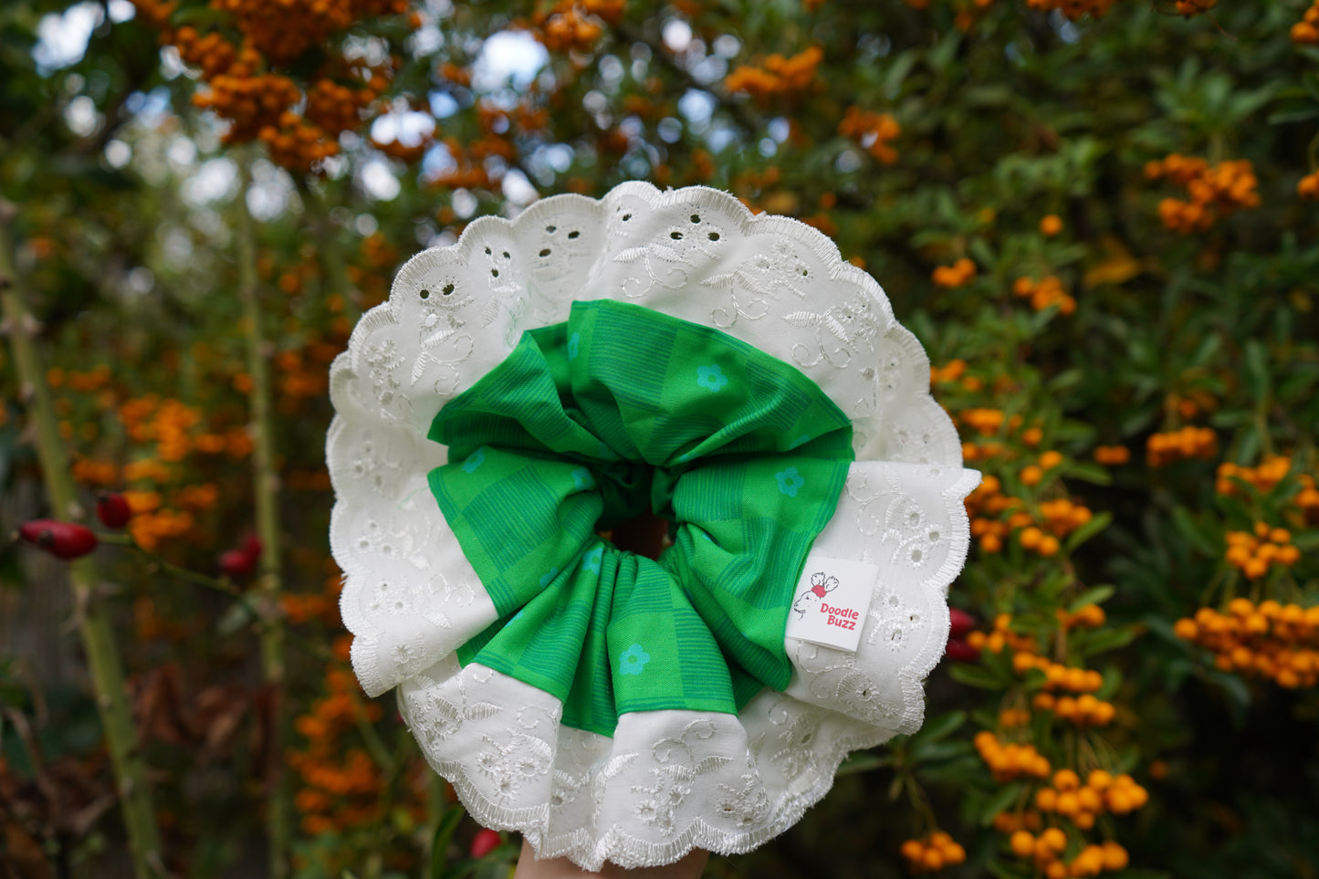 The White and Green Lucky Charm Checkerboard Regular Doodle Buzz