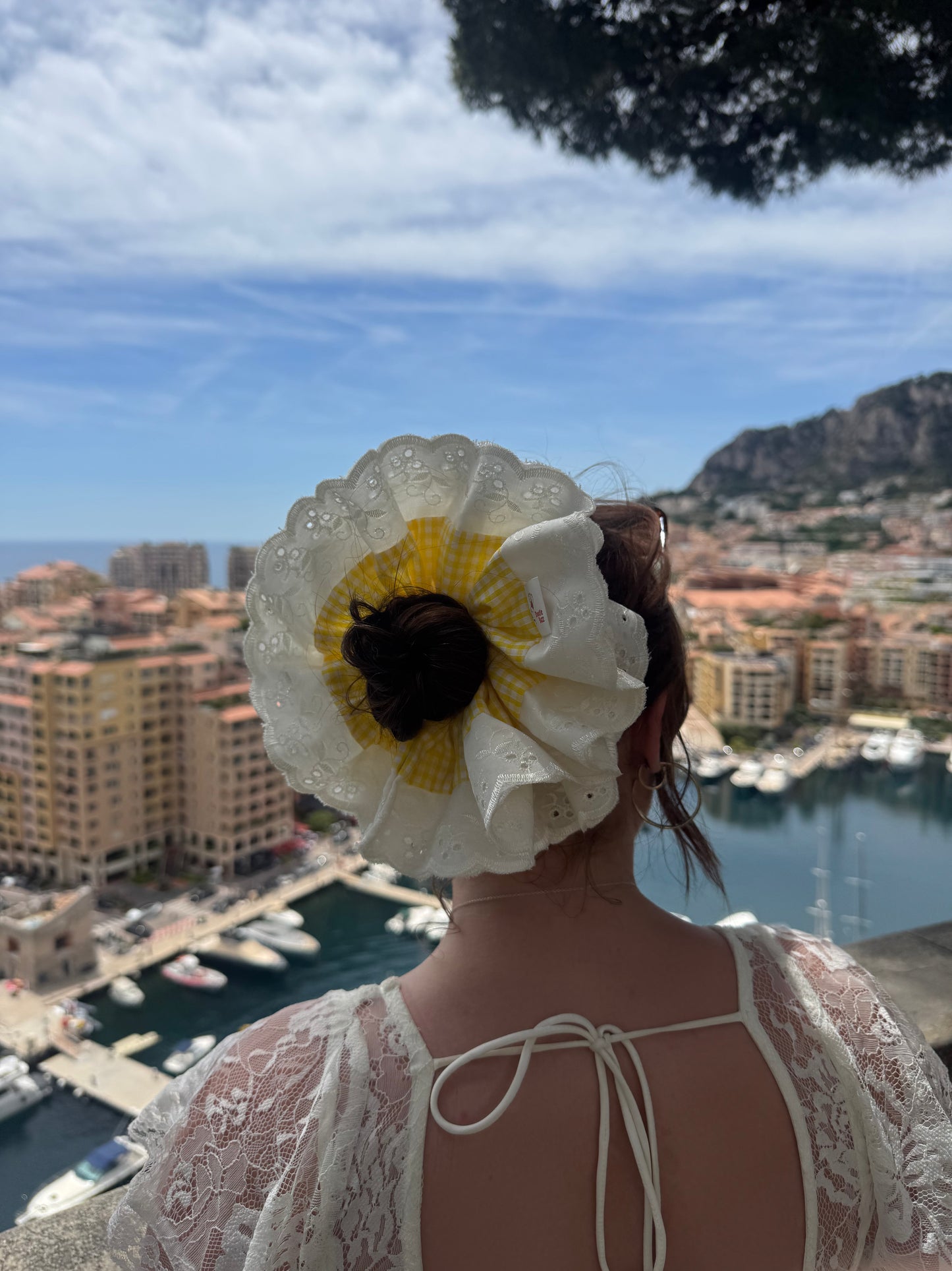 The Yellow and White Gingham Regular Doodle Buzz