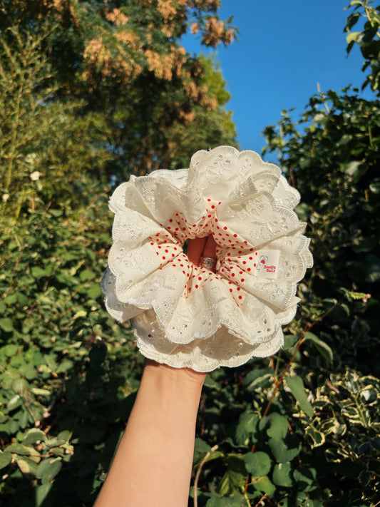 The Polka Dot cream and red Doodle Buzz