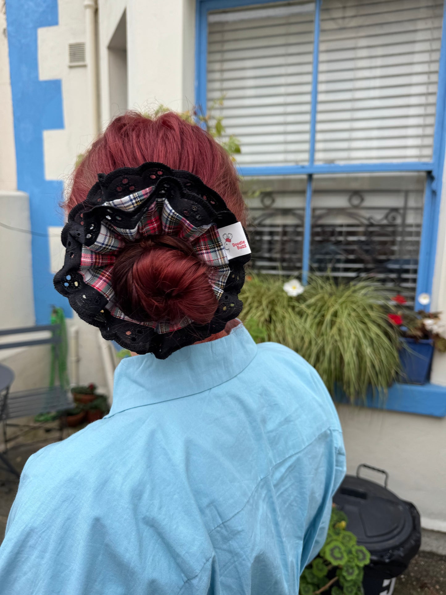 The Black Trim Mini Tartan Doodle Buzz